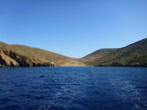 leaving our quiet anchorage on Astipalaia island