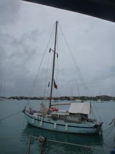 This boat arrived in Grenada 3 days before us having just crossed the atlantic- very wet and stormy according to the skipper who was alone. Amazing!