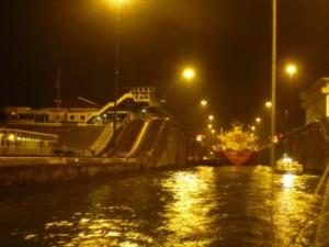 entering 3rd Gatun lock