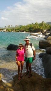 Panama hats in Columbia; Tayrona Park beach