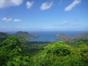 Taiohae bay Nuku Hiva Baringo on left