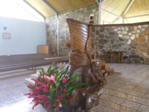 wood carving and stone work Hakahau. The churches were all very pretty and well looked after.
