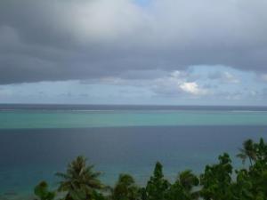 coral reef and lagoon Huahine