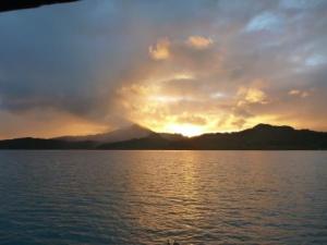 sunset over Raiatea