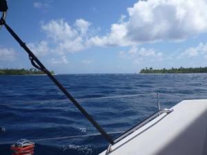 Fakarava nice big wide pass into lagoon