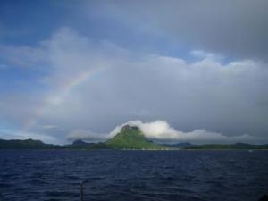rainbow over Bora Bora