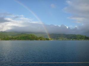 Rainbow in Raiatea near Carenage