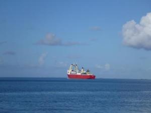 Supply ship en route to Borabora