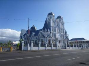 Samoa cathedral. But we went to smaller protestant church near the marina