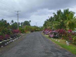 typical samoan road-nicely kept