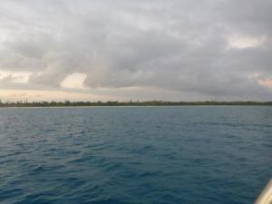 Ouvea atoll on a cloudy windy day sadly.